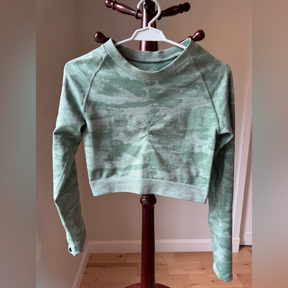 Green Camouflage Women's crop Top